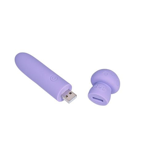 Maia HAPPI Rechargeable 10 Function Bullet Vibrator Purple - - Bullet Vibrators