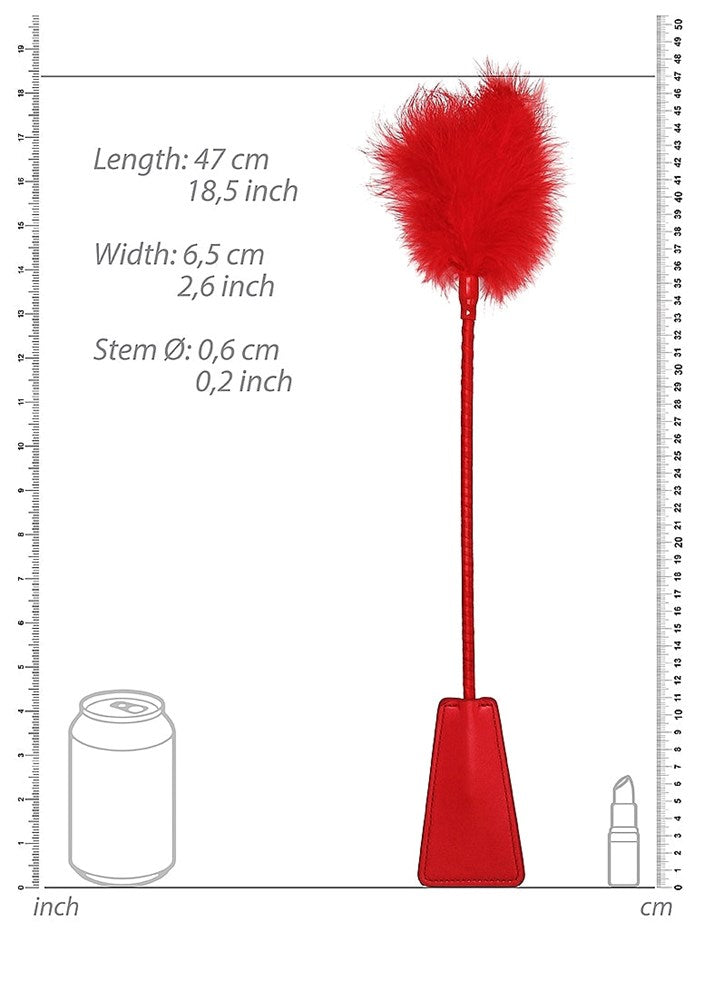 Shots Toys Ouch! Bondage Crop With Feather Whip - Whips And Crops