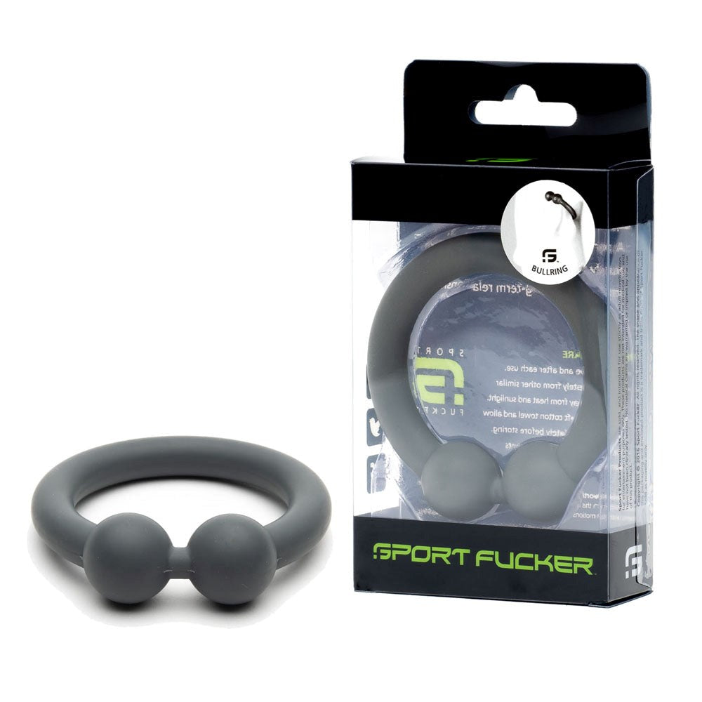 Sport Fucker Bullring Stretchy Cock Ring Grey - - Stretchy Cock Rings