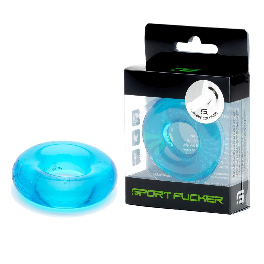 Sport Fucker Super Stretchy Rubber Cockring Ice Blue - - Stretchy Cock Rings