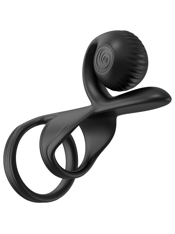 Snail Vibe Jovi Vibrating Couples Ring Black - - Vibrating Cock Rings