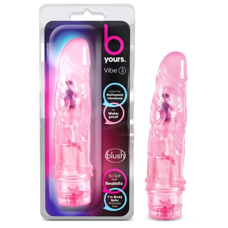 B Yours Vibe No 3 Realistic Vibrator With Veins - - Vibrating Dildos