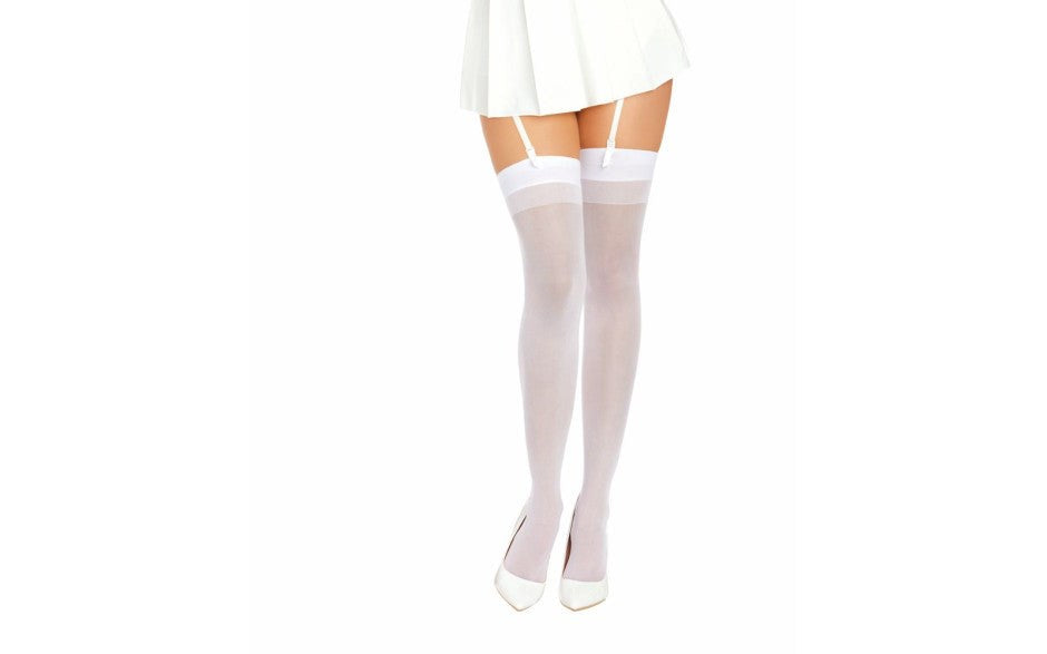 Dreamgirl Back Seam Womens Sheer Thigh High Stockings - - Hosiery