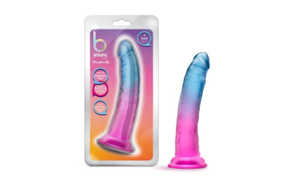 B Yours Beautiful Sky Realistic Dildo 7 Inch Sunset - - Realistic Dildos