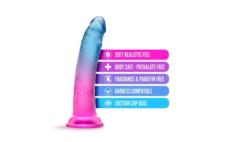 B Yours Beautiful Sky Realistic Dildo 7 Inch Sunset - - Realistic Dildos