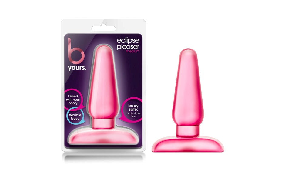 B Yours Eclipse Anal Pleaser Butt Plug Medium Pink - - Butt Plugs