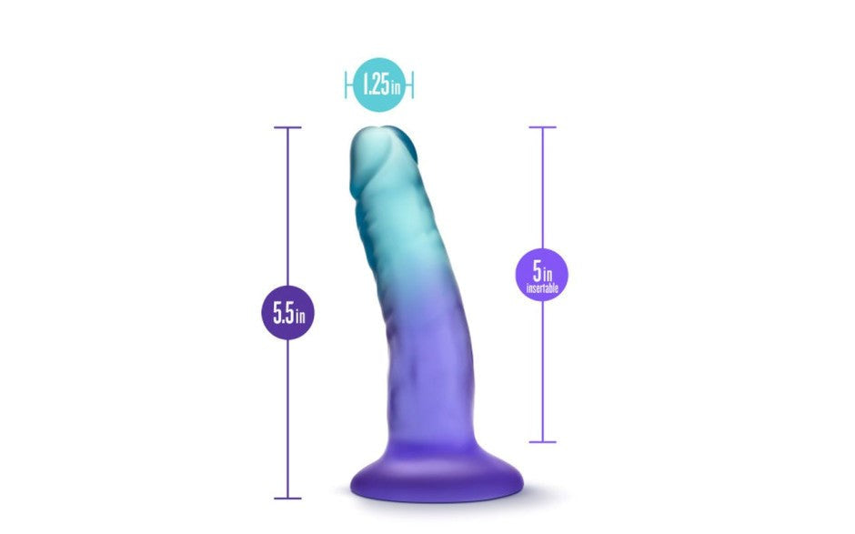 B Yours Morning Dew Realistic Dildo 5 Inch Sapphire - - Realistic Dildos