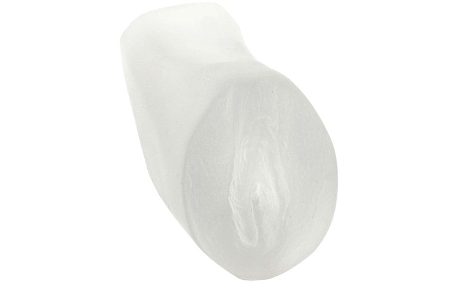 Doc Johnson Palm Pal Ultraskyn Pussy Stroker Frosted Clear - - Masturbators and Strokers
