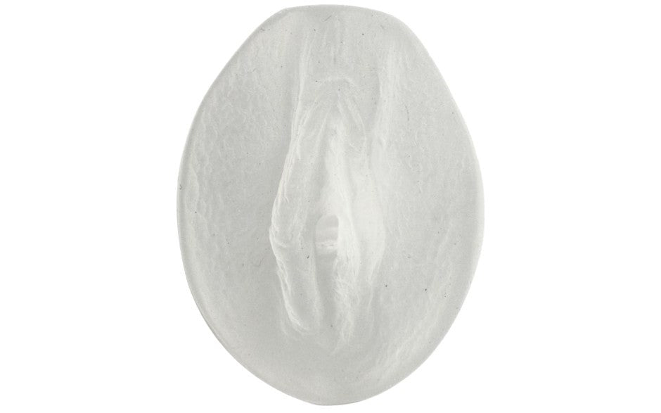 Doc Johnson Palm Pal Ultraskyn Pussy Stroker Frosted Clear - - Masturbators and Strokers