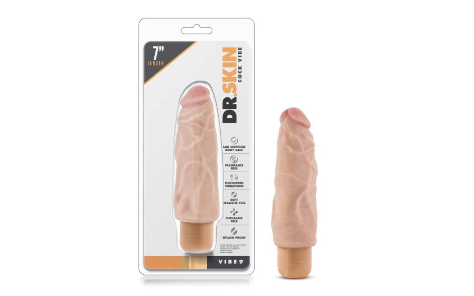 Dr Skin Cock Vibe 9 Realistic Dong Vibrator - - Vibrating Dildos