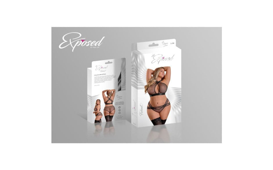 Exposed Lingerie Peek-A-Boo Cheeky Womens Panty Red - - G-Strings, Panties and Shorts