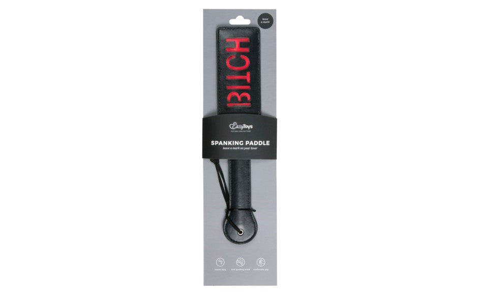 Fetish Collection BDSM Play Bitch Paddle Black - - Paddles And Slappers