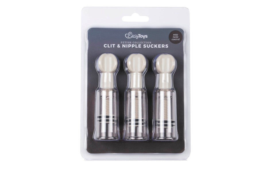 Fetish Collection Nipple and Clit Suckers 3 Piece - - Breast and Nipple Toys