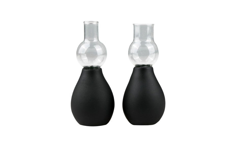 Fetish Collection Nipple Sucker Black 2 Piece - - Breast and Nipple Toys