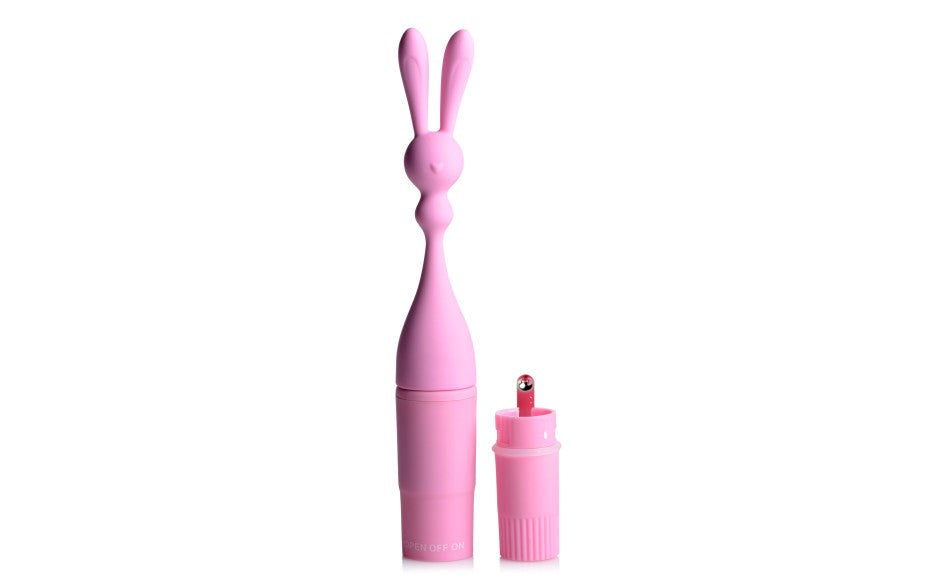 Frisky Bunny Rocket Multi Function Silicone Vibrator - - Personal Massagers