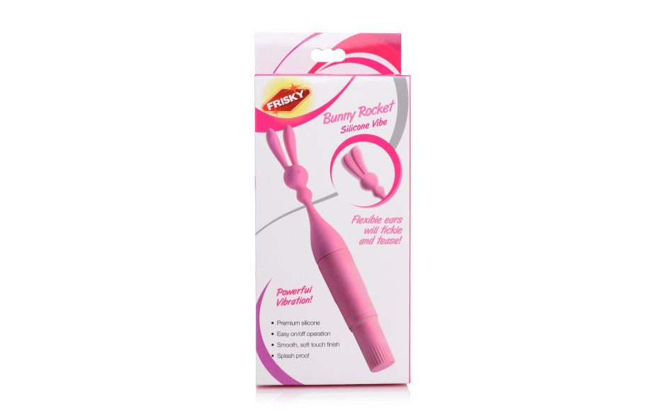 Frisky Bunny Rocket Multi Function Silicone Vibrator - - Personal Massagers