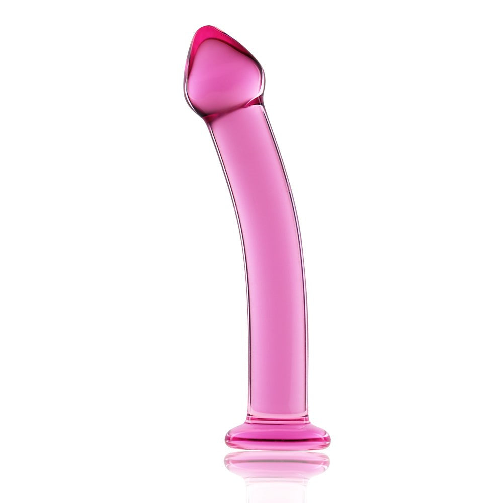Glass Romance 3 Realistic 7.5 Inch Glass Dong - - Glass Sex Toys
