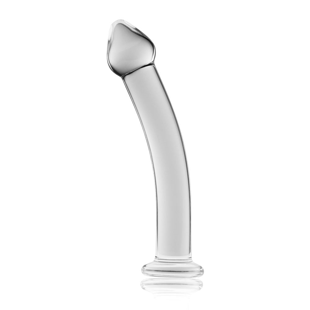 Glass Romance 3 Realistic 7.5 Inch Glass Dong - - Glass Sex Toys