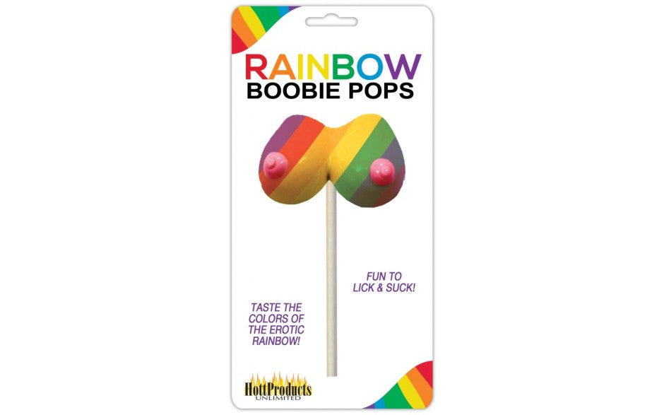 Hott Products Rainbow Boobie Shaped Candy Pop - - Party Gifts and Novelties