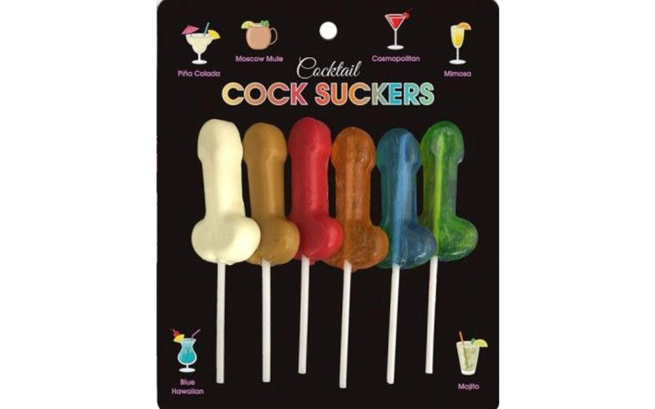 Kheper Edible Cocktail Cock Suckers 6 Piece - - Party Gifts and Novelties