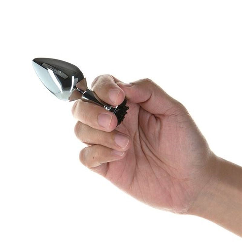 LUX Active 3 Inches Rose Metal Butt Plug - - Butt Plugs