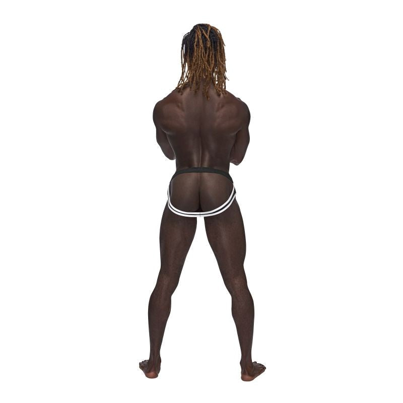 Male Power Sport Breathable Mens Mesh Jock Black - - Jocks and G-Strings