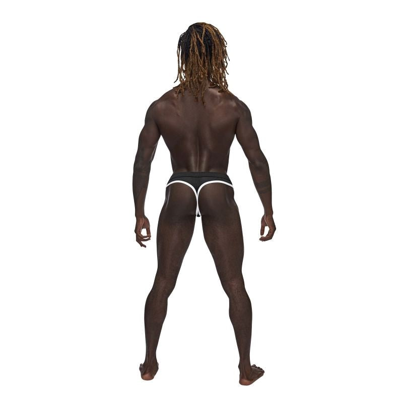 Male Power Sport Cool and Sexy Mens Mesh Thong Black - - Mens Briefs And Boxers