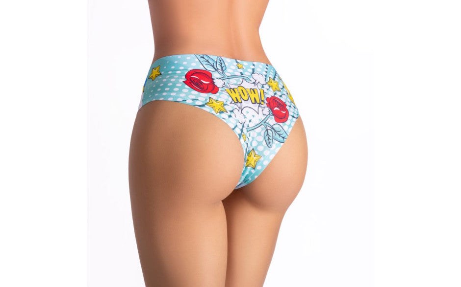 Mememe Lingerie Comics Beach Girl Slip Sexy Panties - - G-Strings, Panties and Shorts
