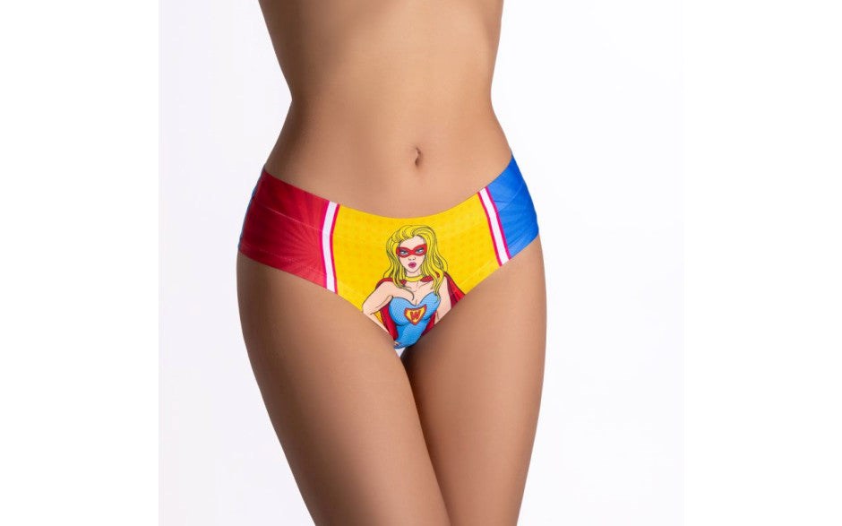 Mememe Lingerie Comics Wonder Girl Slip Womens Pantie - - G-Strings, Panties and Shorts