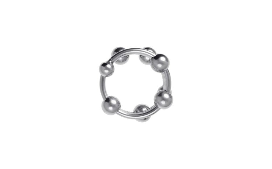 Metal Mens Multiple Metal Balls Penis Head Ring - - Cock Rings