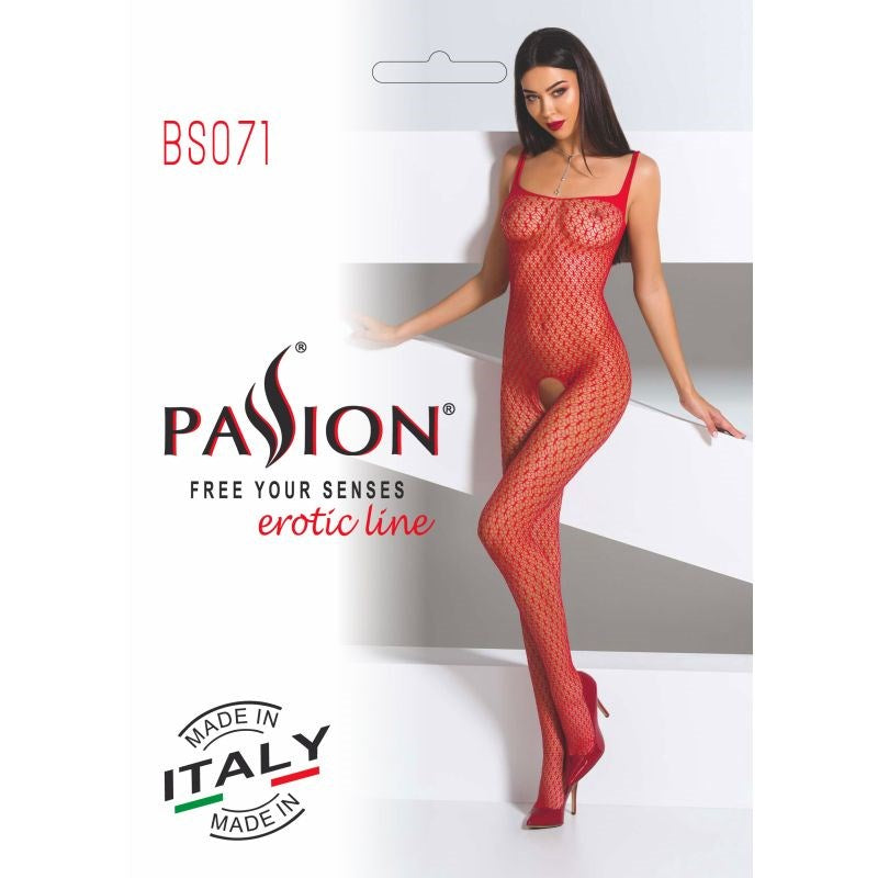 Passion Lingerie Stylish Fine Mesh Bodystocking BS071 One Size - - Body Stockings