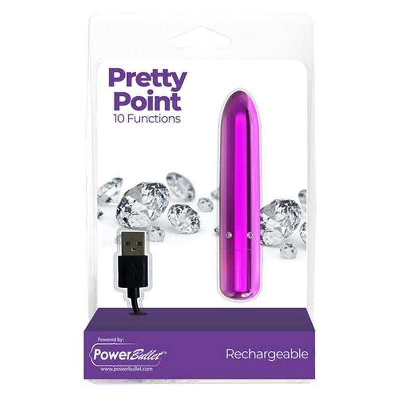 PowerBullet Pretty Point 10 Functions Bullet Vibrator - - Bullet Vibrators