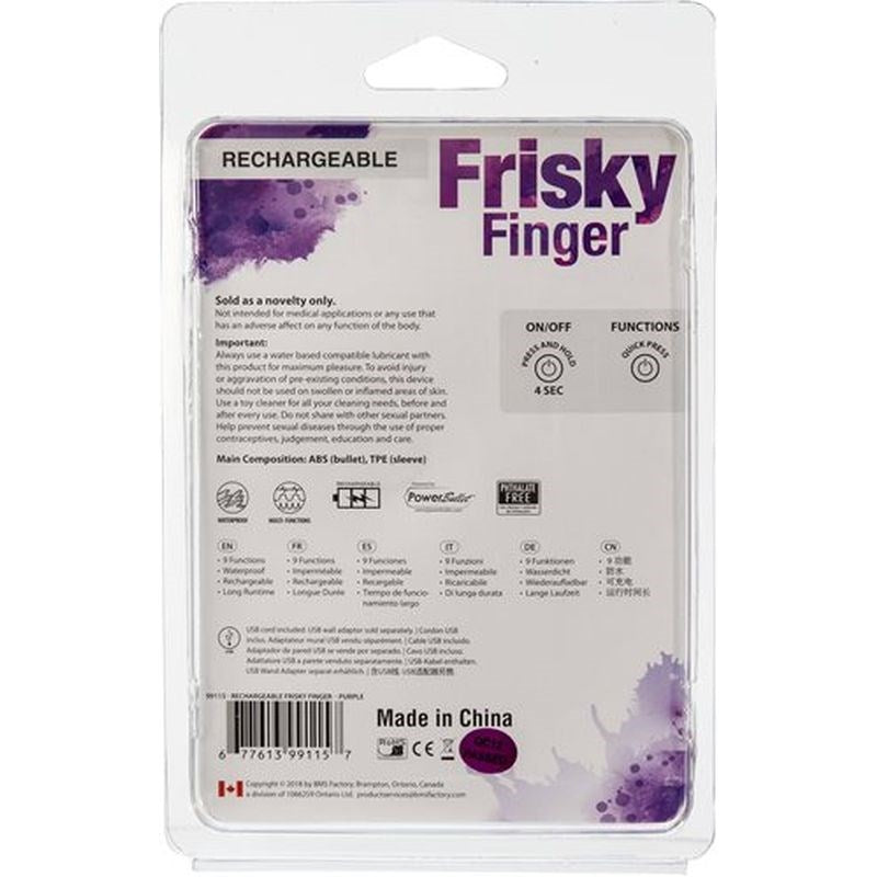 PowerBullet Rechargeable Frisky Finger Adult Massager - - Finger and Tongue Vibrators