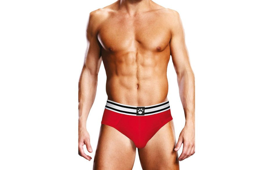 Prowler Open Back Sexy Mens Brief Red/White - - Mens Briefs And Boxers