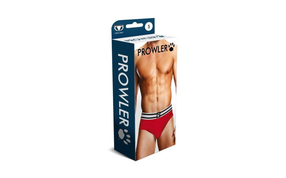 Prowler Open Back Sexy Mens Brief Red/White - - Mens Briefs And Boxers