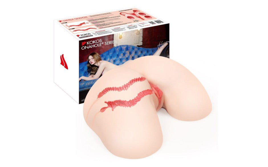 Kokos Vanilla Onahole Edn 4 Dual Layer Butt Vaginal & Anal Stroker - - Masturbators and Strokers
