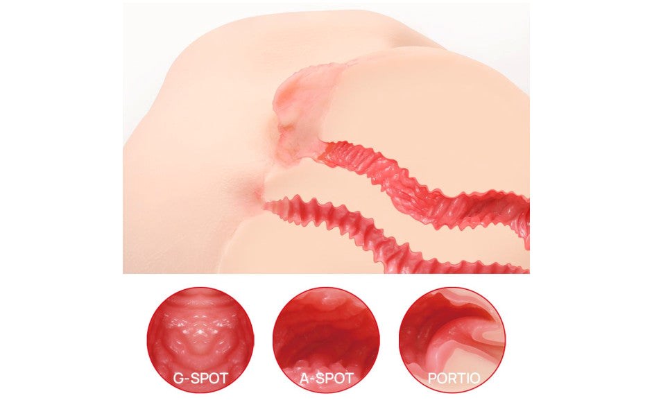 Kokos Vanilla Onahole Edn 4 Dual Layer Pussy & Ass Masturbator - - Masturbators and Strokers