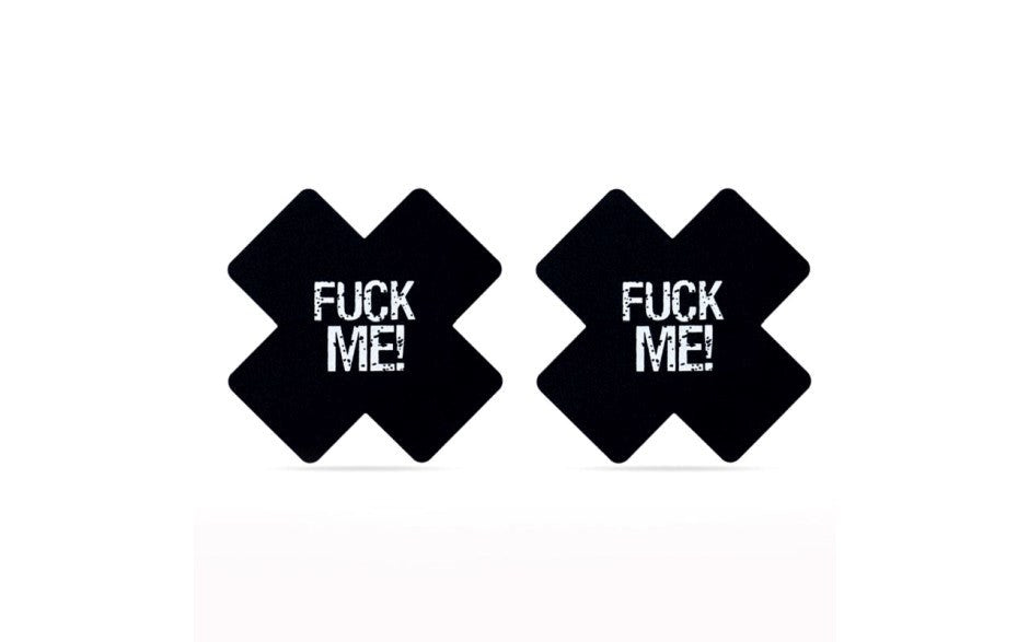 Lovetoy FUCK ME Cross Pattern Nipple Pasties Twin Pack - - Breast and Nipple Toys