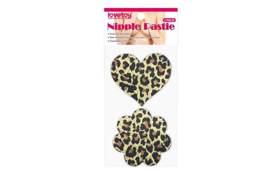 Lovetoy Leopard Sexy Nipple Pasties For Womens Twin Pack - - Breast and Nipple Toys