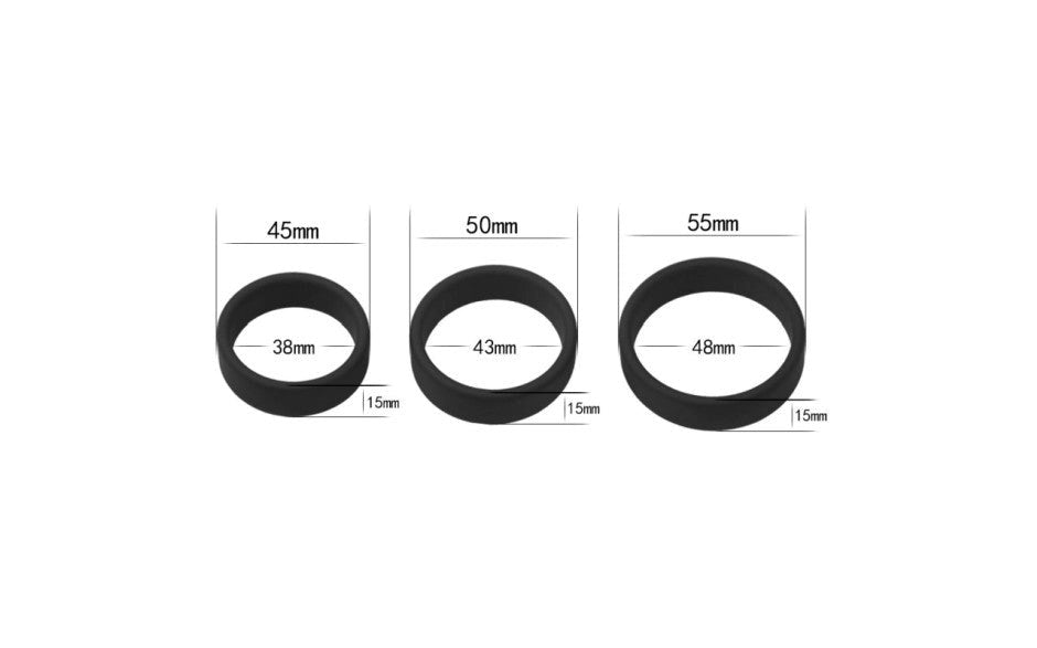 Lovetoy Pro Stretchy Silicone Cock Rings Set 3 Piece - - Cock Ring Sets