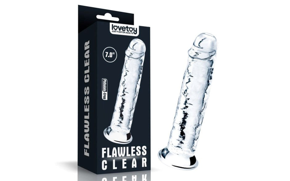 Lovetoy Super Realistic Clear Dildo 7 Inch - - Realistic Dildos