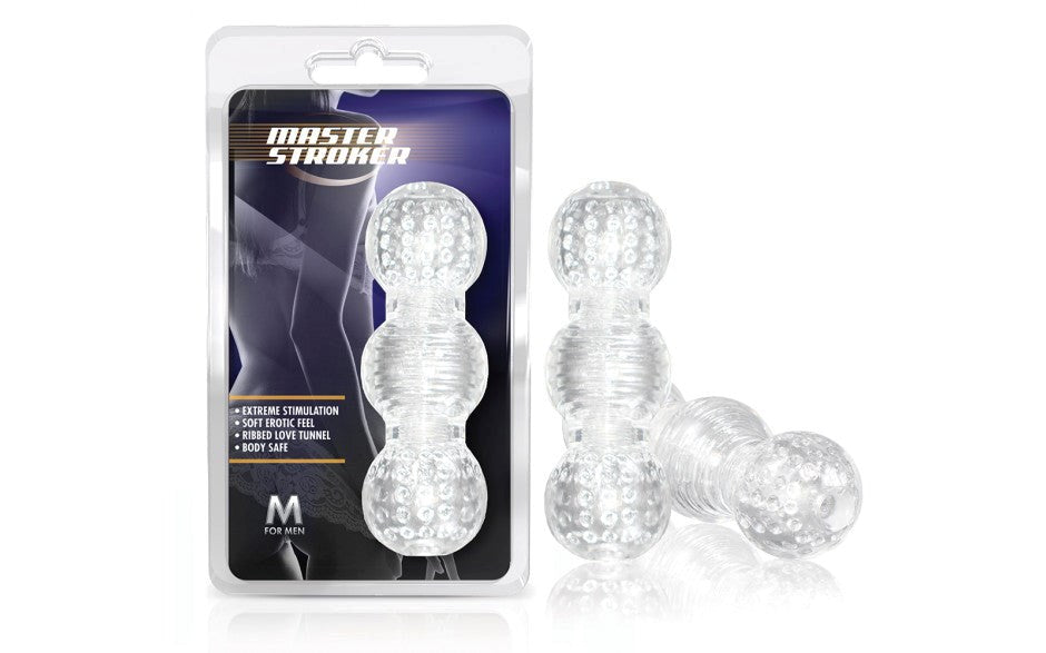 M for Men Master Stretchy Male Stroker Clear - - Masturbators and Strokers