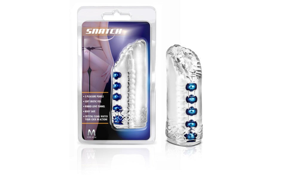 M for Men Snatch Soft & Realistic Male Masturbator Clear - - Masturbators and Strokers