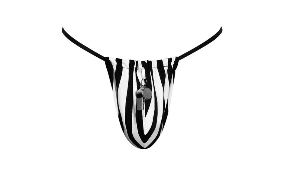 Male Power Referee Novelty G String Mens Underwear Black - - Jocks and G-Strings