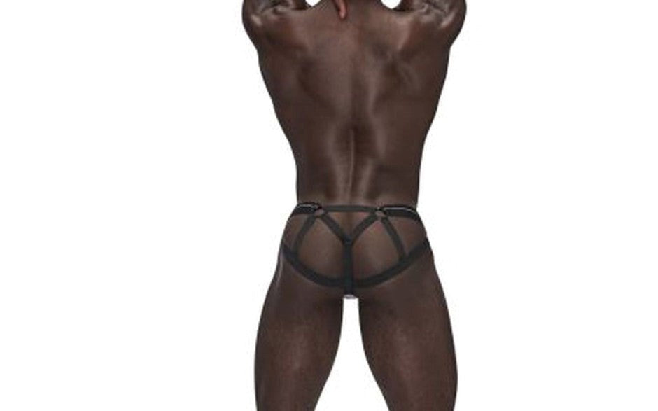 Male Power Sexagon Strappy Ring Male Jock Grey L / XL - - Jocks and G-Strings