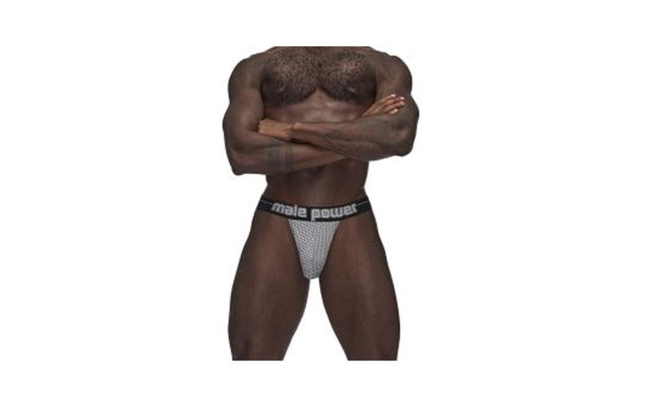 Male Power Sexagon Strappy Ring Male Jock Grey L / XL - - Jocks and G-Strings