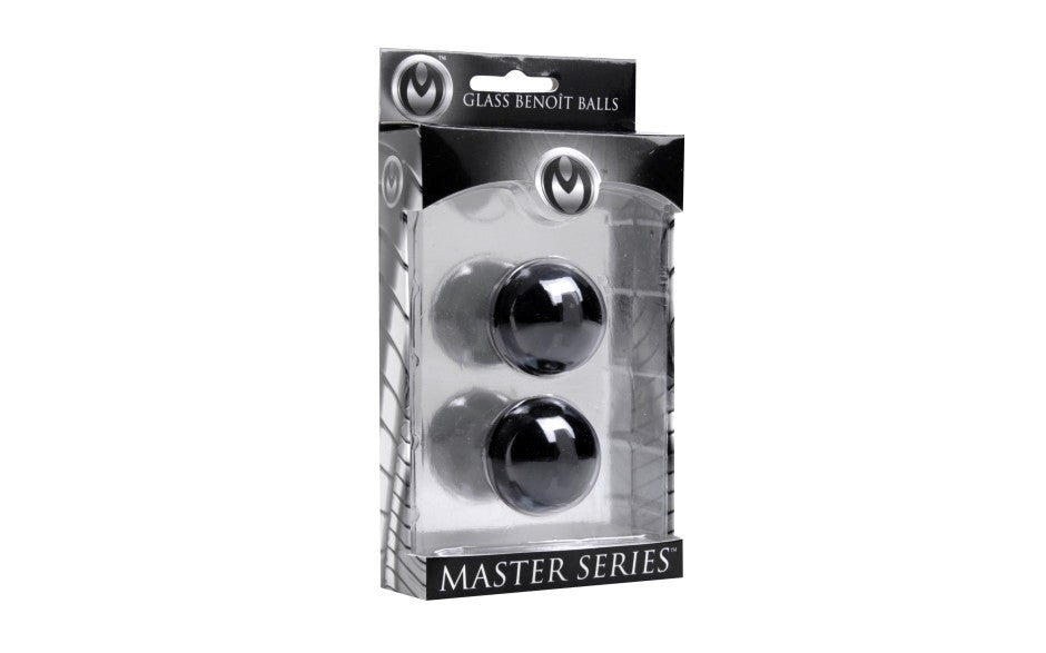 Master Series Jaded Glass Ben Wa Balls 30mm - - Love Eggs and Kegel Exercisers