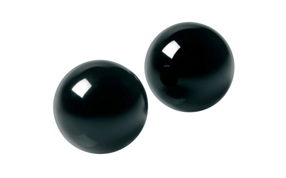 Master Series Jaded Glass Ben Wa Balls 30mm - - Love Eggs and Kegel Exercisers