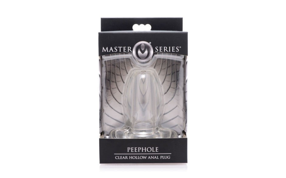 Master Series PeepHole Clear Hollow Anal Plug Small - - Butt Plugs