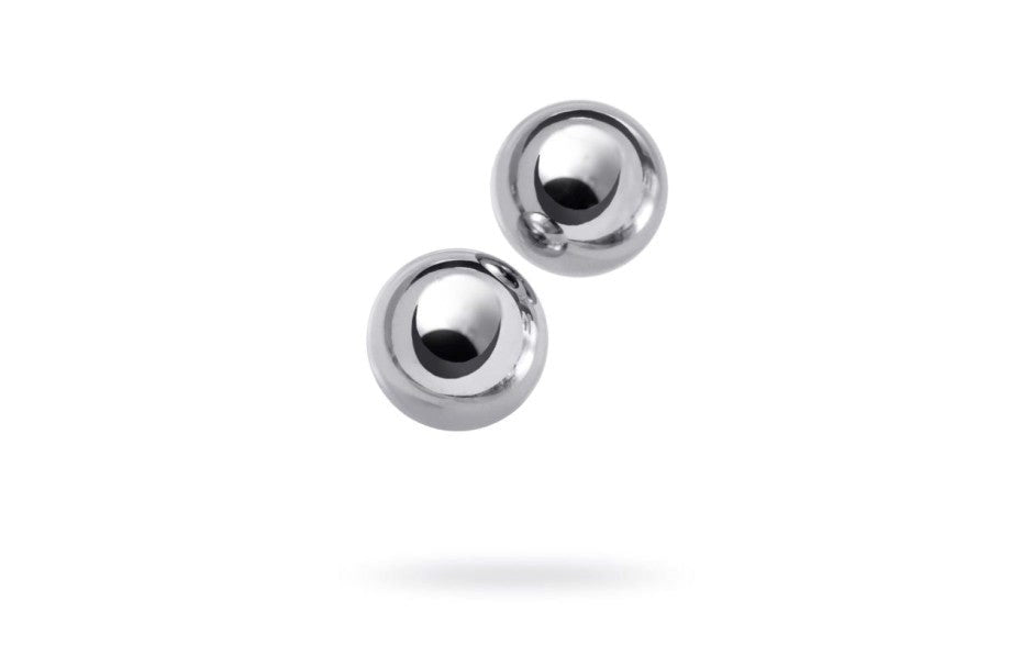 Metal Silver Metal 2 Piece Vaginal Balls 2.5cm - - Love Eggs and Kegel Exercisers